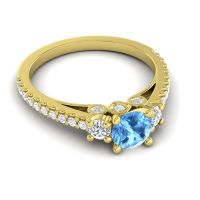 Ornate Three Stone Navan Ring