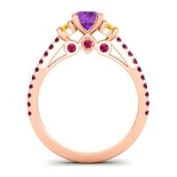 Ornate Three Stone Navan Ring