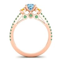 Ornate Three Stone Navan Ring
