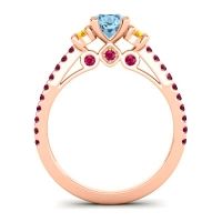 Ornate Three Stone Navan Ring