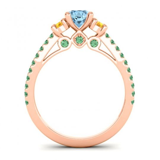 Ornate Three Stone Navan Ring