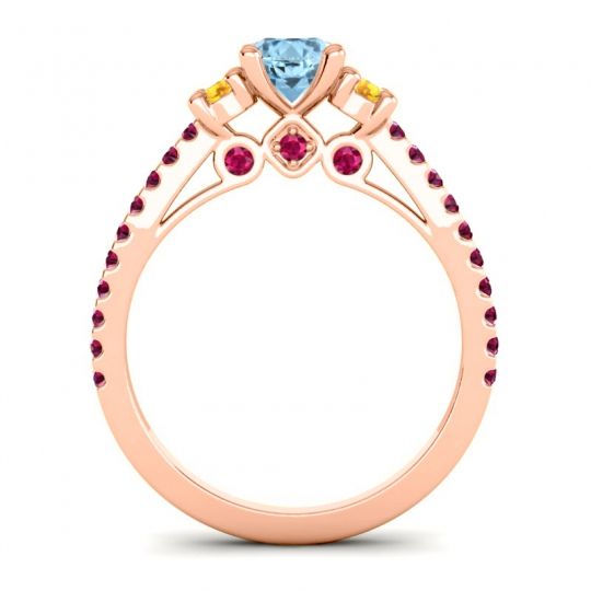 Ornate Three Stone Navan Ring