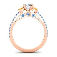 Ornate Three Stone Navan Ring