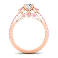 Ornate Three Stone Navan Ring