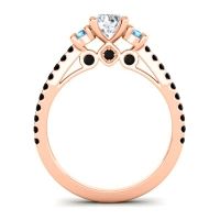 Ornate Three Stone Navan Ring