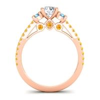 Ornate Three Stone Navan Ring