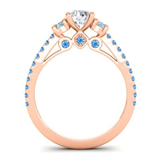 Ornate Three Stone Navan Ring