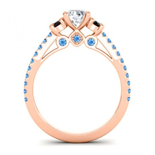 Ornate Three Stone Navan Ring