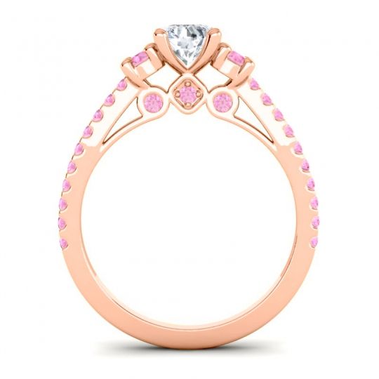 Ornate Three Stone Navan Ring