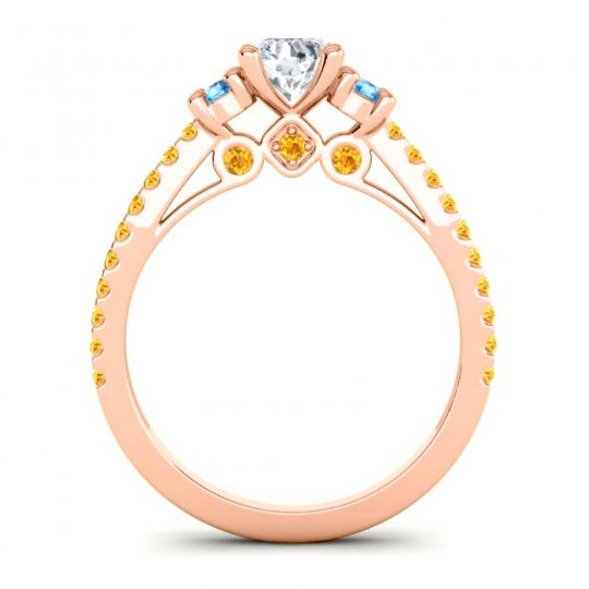 Ornate Three Stone Navan Ring
