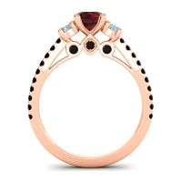 Ornate Three Stone Navan Ring