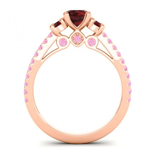 Ornate Three Stone Navan Ring