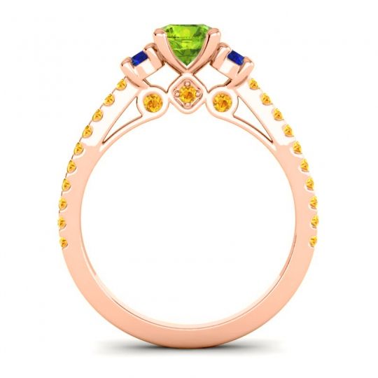 Ornate Three Stone Navan Ring