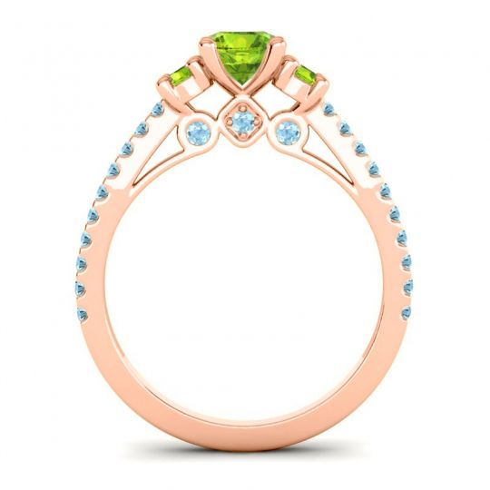 Ornate Three Stone Navan Ring