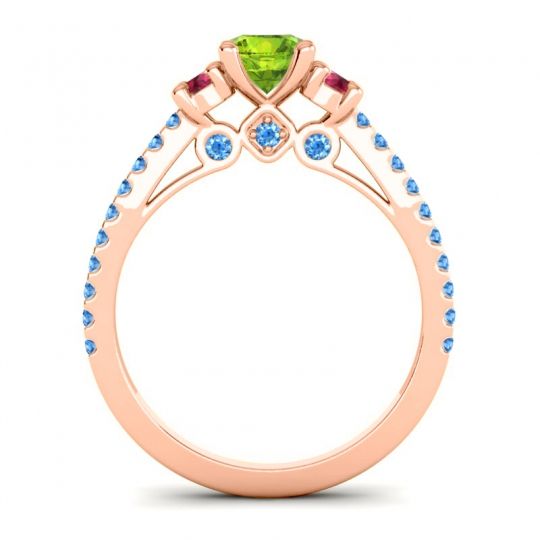 Ornate Three Stone Navan Ring
