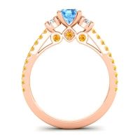 Ornate Three Stone Navan Ring