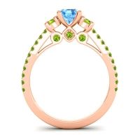 Ornate Three Stone Navan Ring