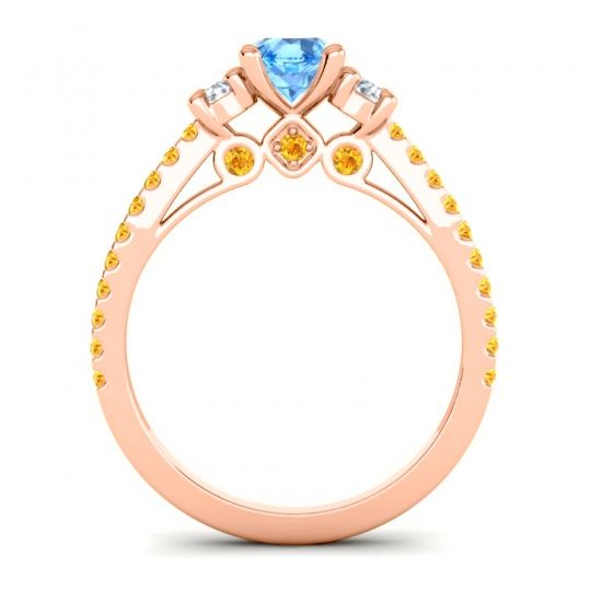 Ornate Three Stone Navan Ring