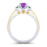 Ornate Three Stone Navan Ring