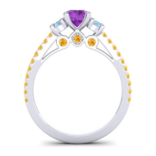 Ornate Three Stone Navan Ring