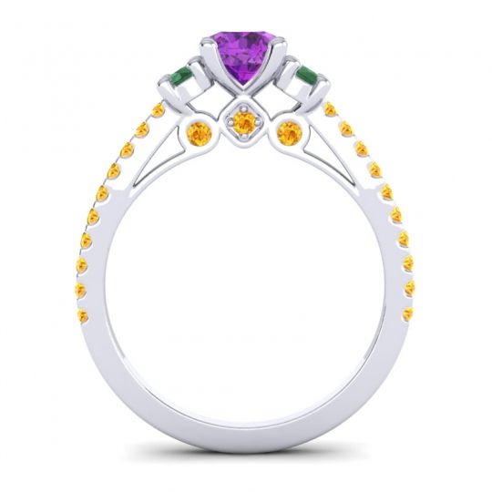 Ornate Three Stone Navan Ring