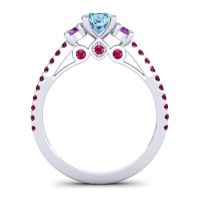 Ornate Three Stone Navan Ring