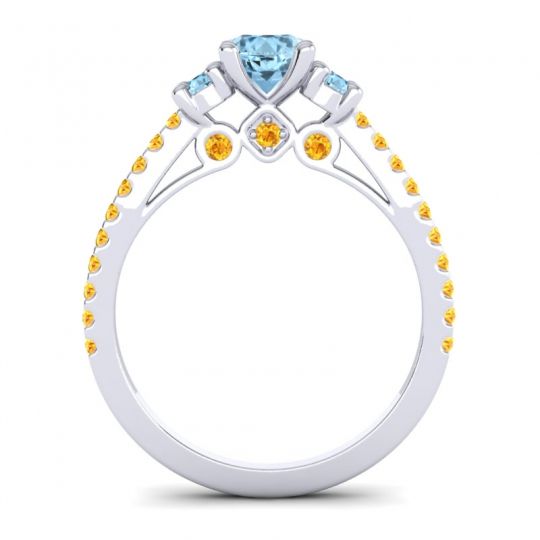 Ornate Three Stone Navan Ring