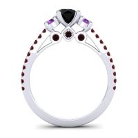 Ornate Three Stone Navan Ring