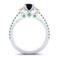 Ornate Three Stone Navan Ring
