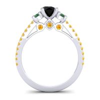 Ornate Three Stone Navan Ring