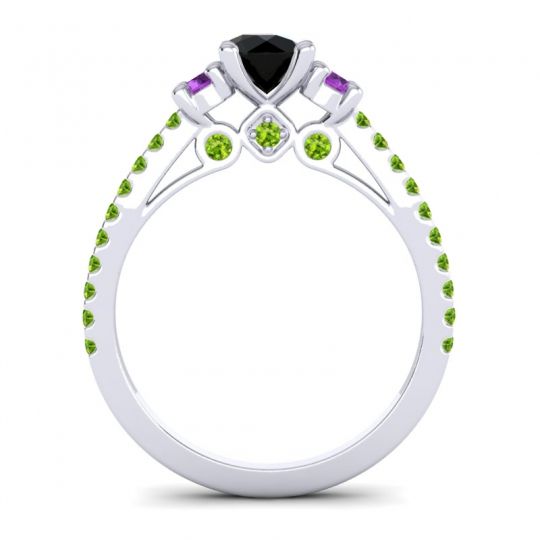 Ornate Three Stone Navan Ring