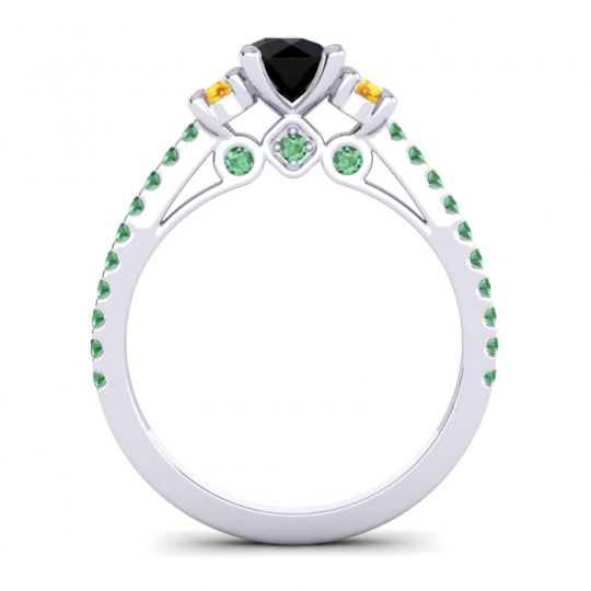 Ornate Three Stone Navan Ring