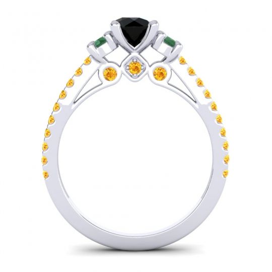 Ornate Three Stone Navan Ring