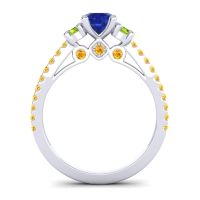 Ornate Three Stone Navan Ring