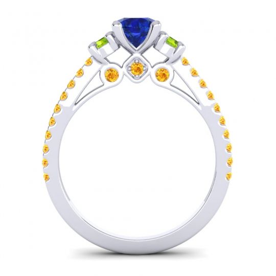 Ornate Three Stone Navan Ring