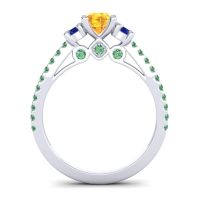 Ornate Three Stone Navan Ring