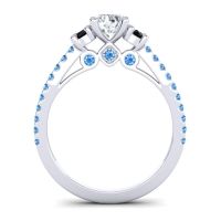 Ornate Three Stone Navan Ring