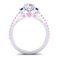 Ornate Three Stone Navan Ring