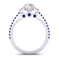 Ornate Three Stone Navan Ring