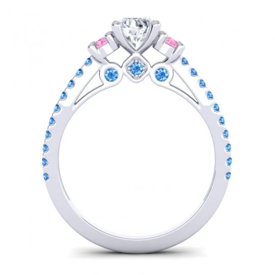 Ornate Three Stone Navan Ring