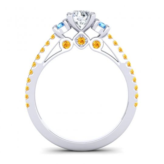 Ornate Three Stone Navan Ring