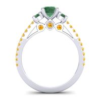 Ornate Three Stone Navan Ring