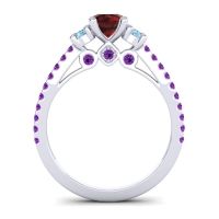 Ornate Three Stone Navan Ring