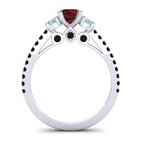 Ornate Three Stone Navan Ring