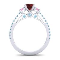 Ornate Three Stone Navan Ring