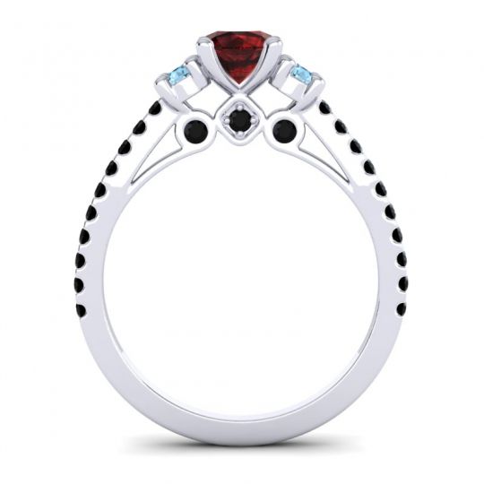 Ornate Three Stone Navan Ring