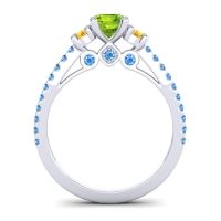 Ornate Three Stone Navan Ring