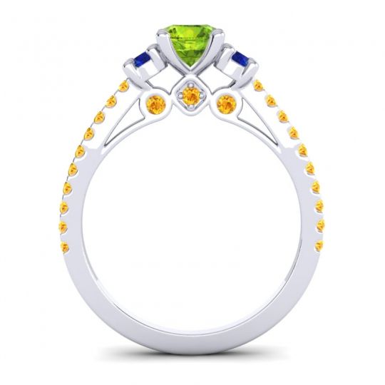 Ornate Three Stone Navan Ring