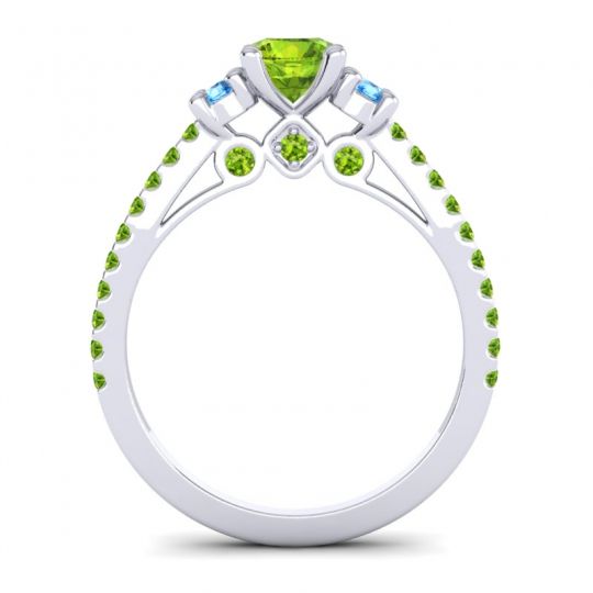 Ornate Three Stone Navan Ring