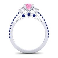 Ornate Three Stone Navan Ring